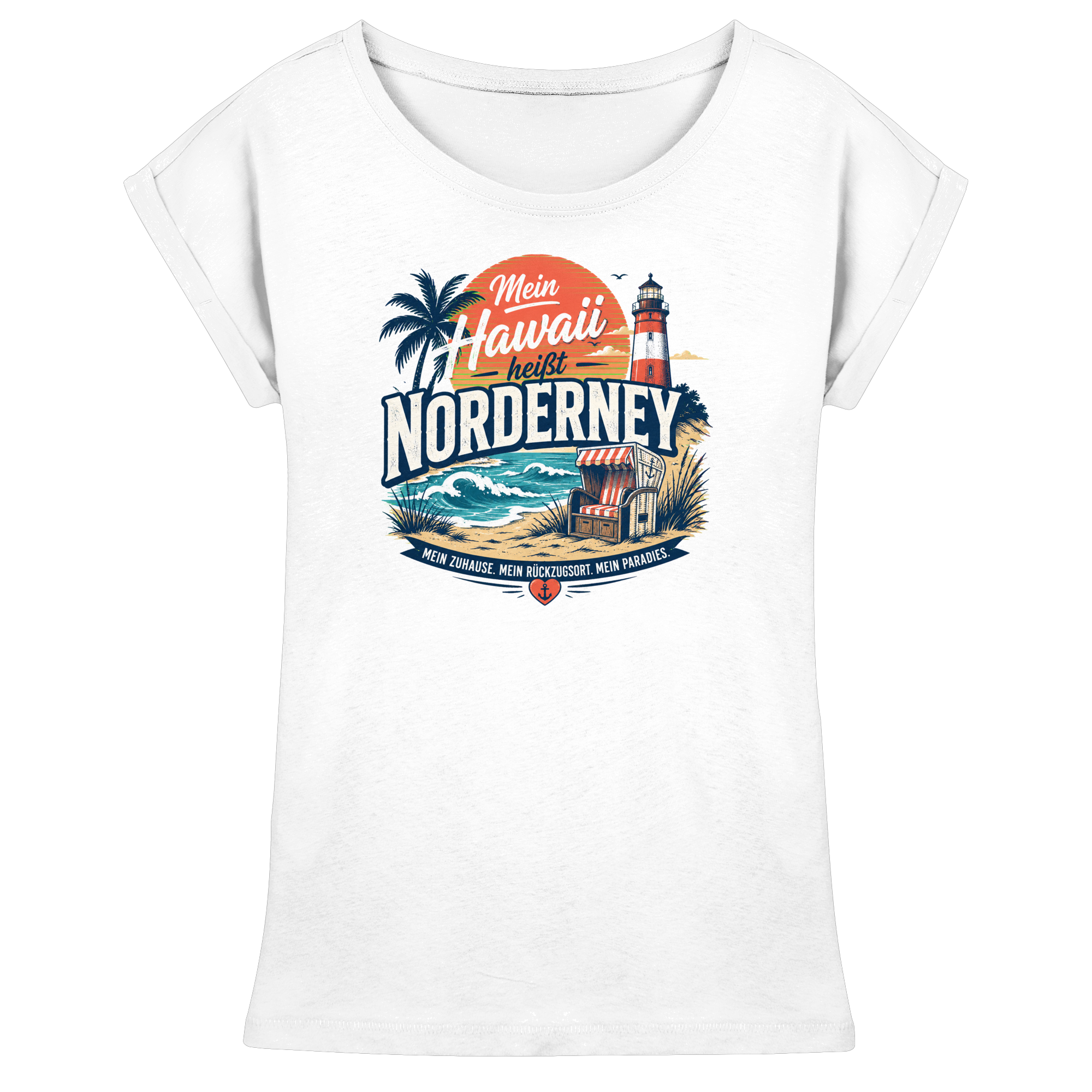 Mein Hawaii - Norderney - Womens Extended Shoulder T-Shirt